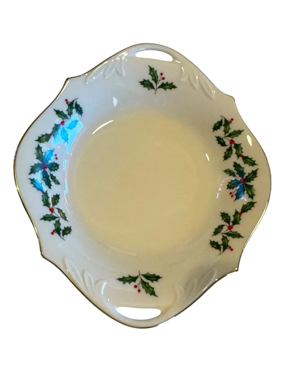 Lenox Holiday Bone China Serving Dishes Vase & Candle Holder Set